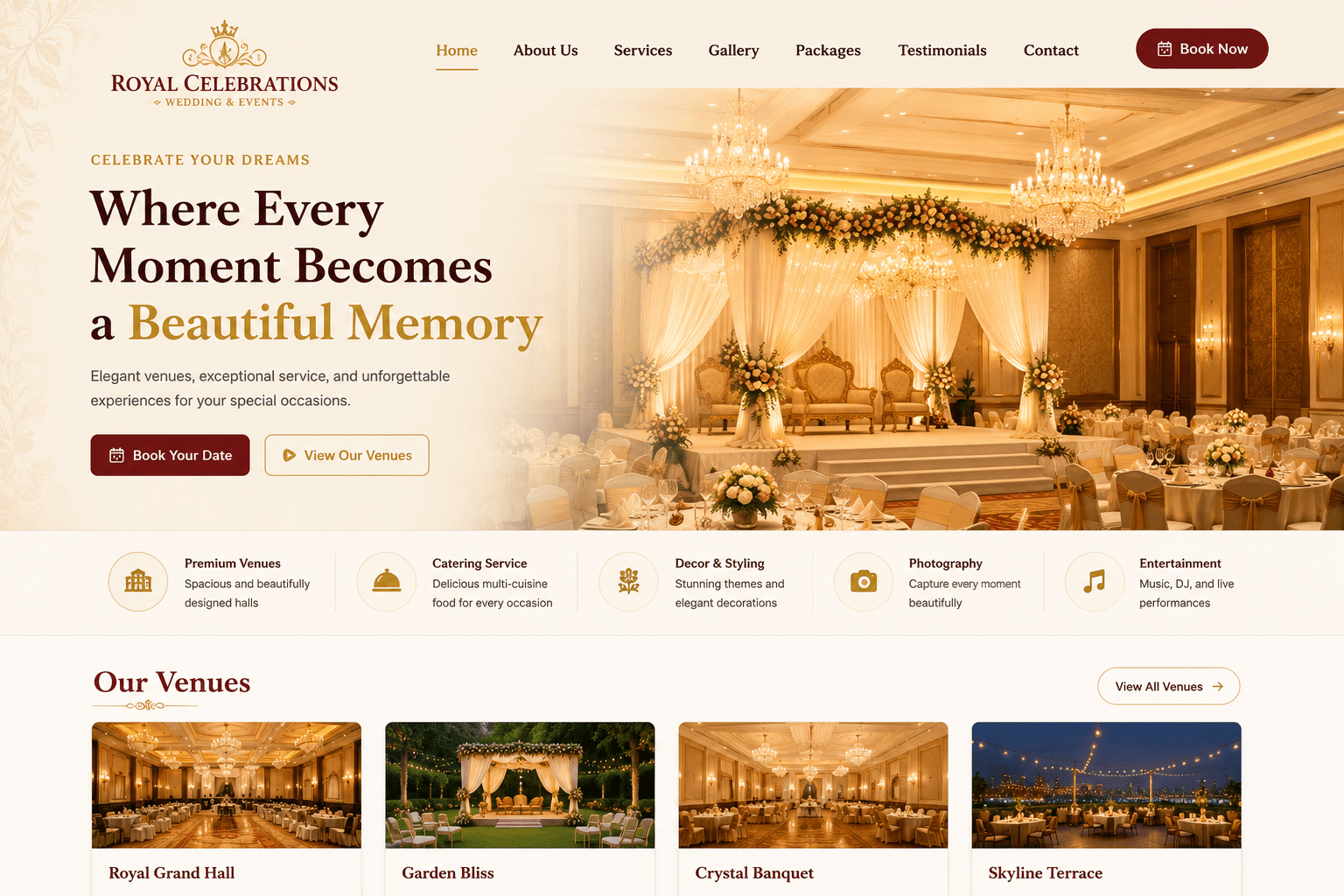 Marriage Hall Website